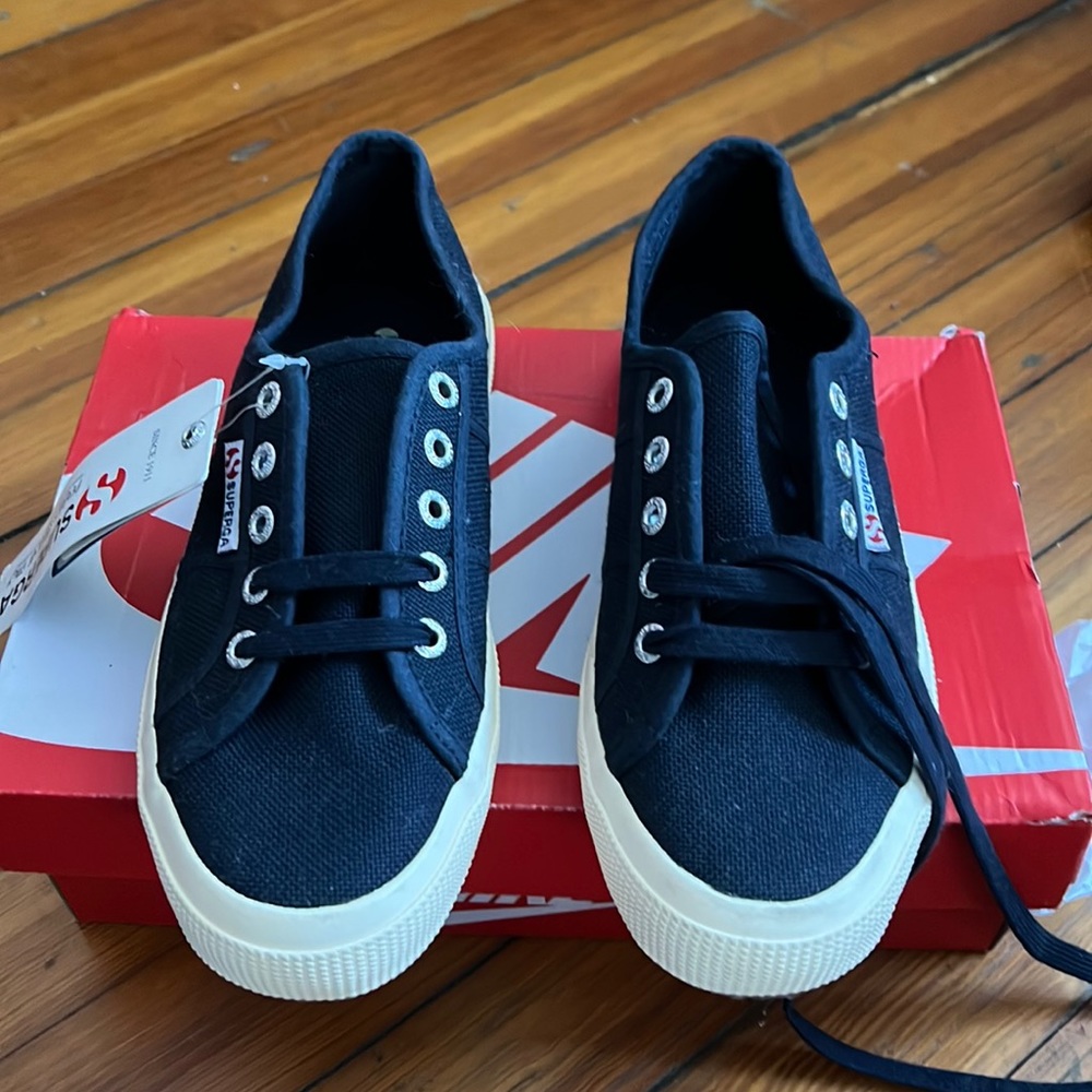 Brand New Superga lace up sneakers with tags but no box.